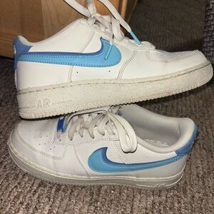 Nike Air Force 1 White with Blue Accents